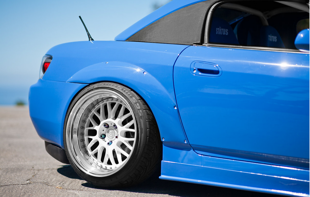 S2000 AP1 AP2 ASM Style Rear Fender Flare, Carbon Fibre