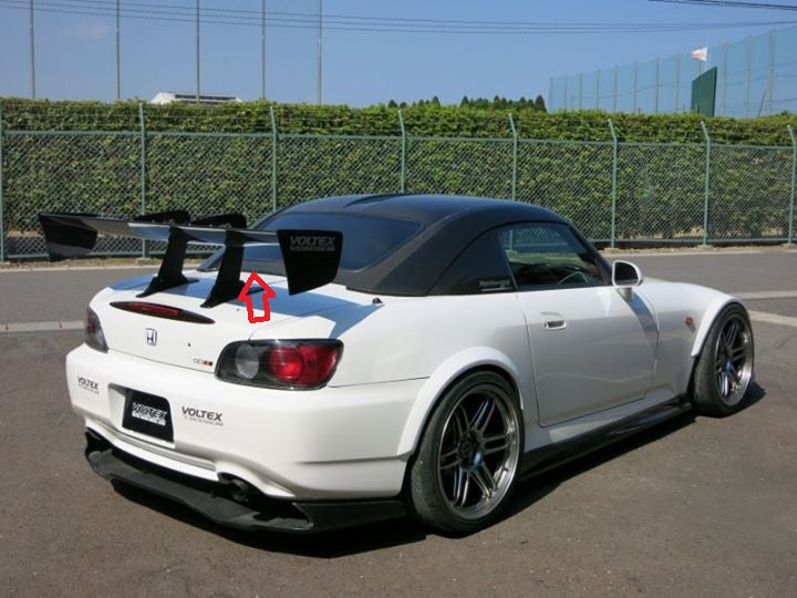 S2000 AP1 AP2 Voltex Type-7 Style Swan Neck GT Spoiler/ Wing 1.6m, Carbon Fibre